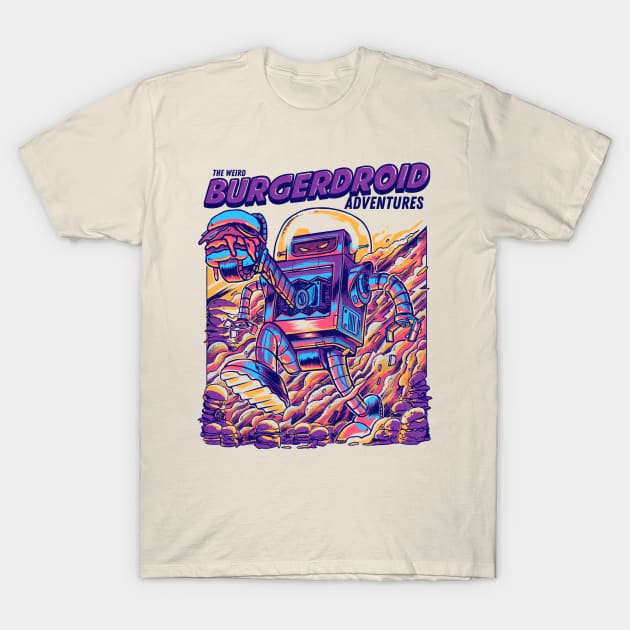 The Weird Burgerdroid Adventures T-Shirt by massai